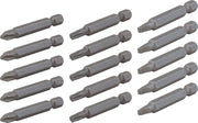 Photo of Craftsman screwdriver bit set, SKU CMAF122MIX15, 15 assorted steel bits on white background.