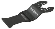 Craftsman black oscillating tool blade for wood with nails, SKU CMAO102, product photography, angled on white background.