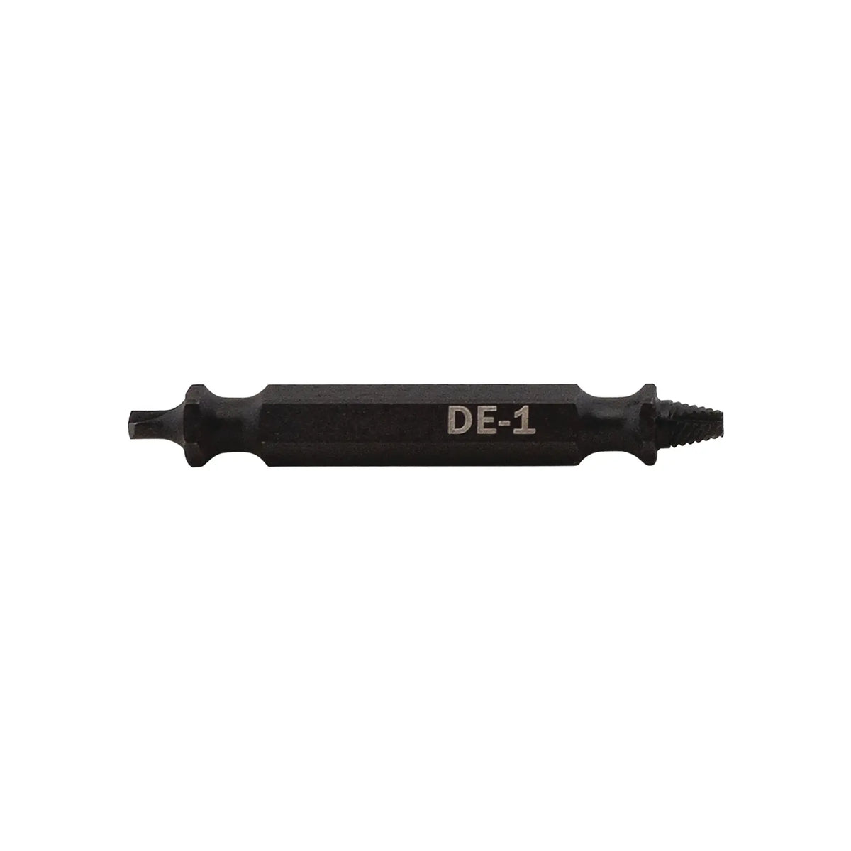 Photo of CRAFTSMAN screw extractor DE-1, SKU CMAT131, black steel tool on white background, side angle.