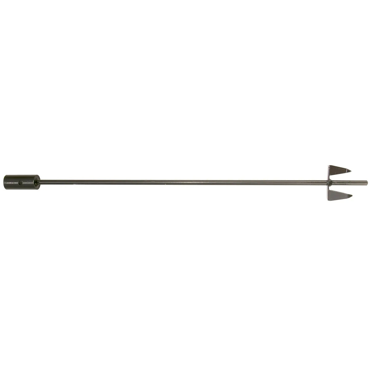 Photo of Craftsman CMCAWA metal auger attachment with pointed dual blade tip, side view on white background.