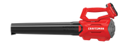 Photo of Craftsman cordless leaf blower CMCBL700D1, red and black, side angle on white background.