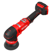 Craftsman cordless polisher CMCE130, red and black, angled view on white background.