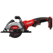 A red and black cordless circular saw with the brand name 'Craftsman' on the tool, featuring a visible blade and ergonomic handle.