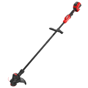 Photo of Craftsman cordless string trimmer CMCST930P1, red and black, side angle on white background.
