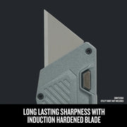 Photo of Craftsman graphics CMHT11921A utility knife blade close-up with induction hardened edge, handle not included.