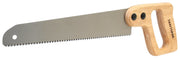 Photo of Craftsman hand saw CMHT20221 with light wood handle and straight steel blade, side angle on white background.