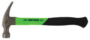 Craftsman 16oz claw hammer green and black handle white background beauty shot side view