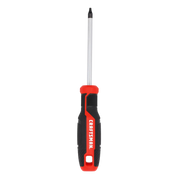 Photo of Craftsman Phillips screwdriver CMHT65172 with red and black handle, front view on white background.