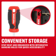 CRAFTSMAN screwdriver with integrated hanging hole for organized and easy storage.
