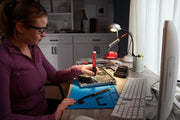 Photo of CRAFTSMAN CMHT66720 precision screwdriver used for electronics repair at a home workstation.