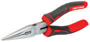 Craftsman CMHT81644 long nose pliers with red and black ergonomic grip, angled on white background.