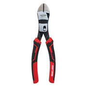 Photo of Craftsman CMHT81718 diagonal cutting pliers with red and black ergonomic handles, front angle on white background.
