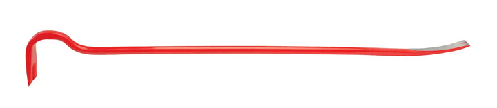 Photo of Craftsman CMHT82500 red steel pry bar with angled ends, side view on white background.