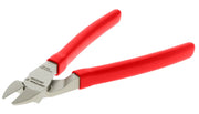 Photo of CRAFTSMAN diagonal cutting pliers CMHT82508 with red handles, angled on white background.