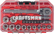 Craftsman ratchet socket set 2499635 white background beauty shot top view.