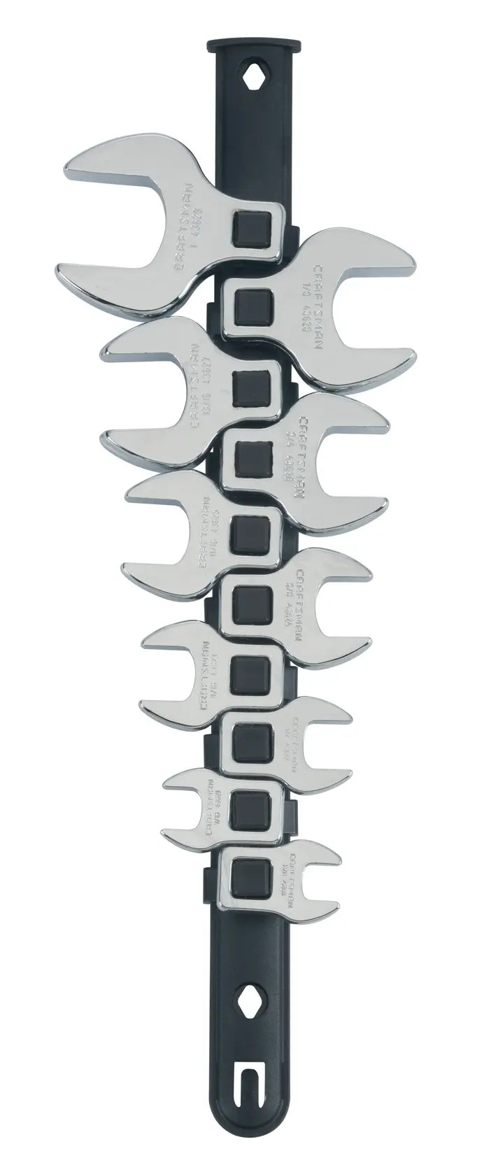 Craftsman crowfoot wrench set CMMT43280 white background beauty shot front angle
