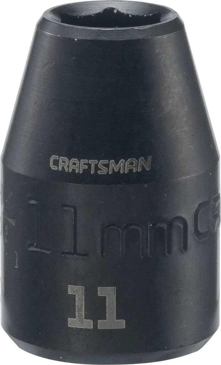 Half inch drive 11 millimeter metric shallow socket.