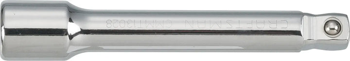 Craftsman CMMT13028 chrome socket extension bar, side view on white background, hand tool accessory.