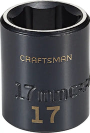 3 eighths inch 17 millimeter metric impact shallow socket.