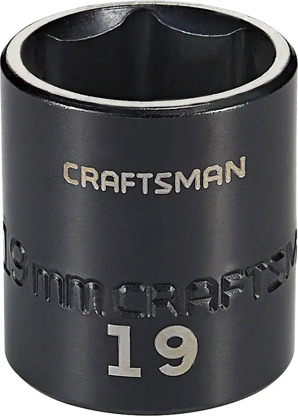 3 eighths inch 19 millimeter metric impact shallow socket.
