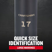 Craftsman socket with large 17 size marking, SKU CMMT16078, graphics category, front angle.
