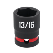 A close-up image of a black socket tool marked with '13/16' in white lettering and a red ring near the base.
