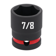 A close-up of a black Craftsman 7/8 inch socket with a red ring near the base.