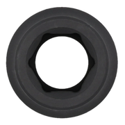 A close-up image of a black Craftsman socket, viewed from the top, showing the hexagonal opening used for turning nuts and bolts.