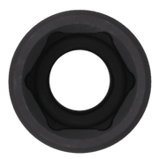 Close-up image of a black and gray circular tool accessory, likely a socket or attachment for a ratchet or wrench.