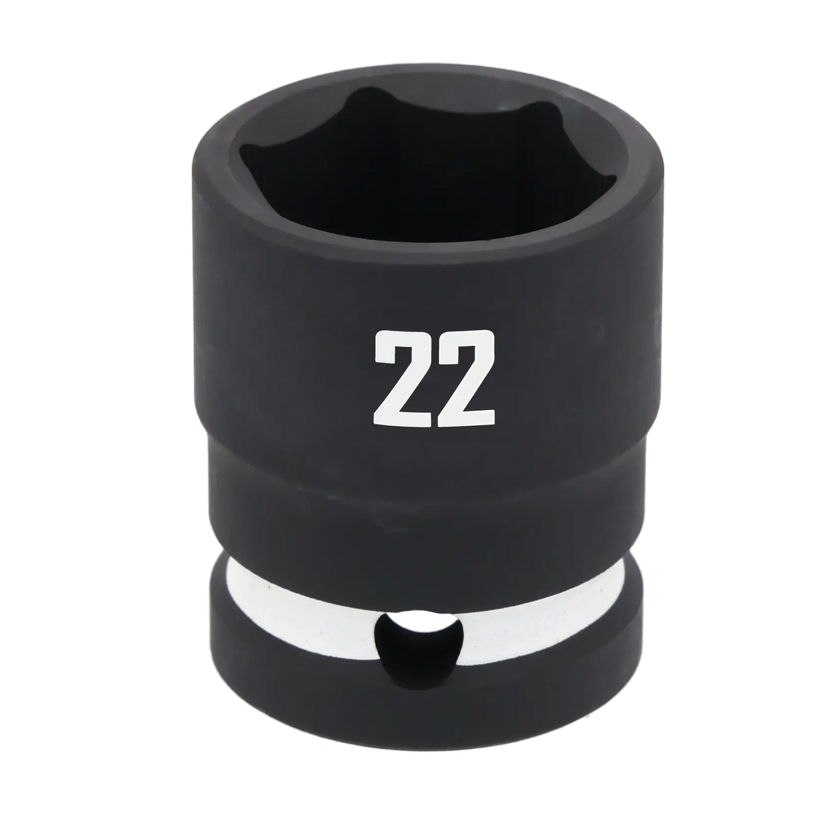 A close-up image of a black Craftsman socket, size 22, used for tightening or loosening bolts and nuts.