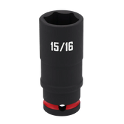 A black Craftsman 15/16 inch socket tool with white lettering and a red ring near the base, shown against a white background.