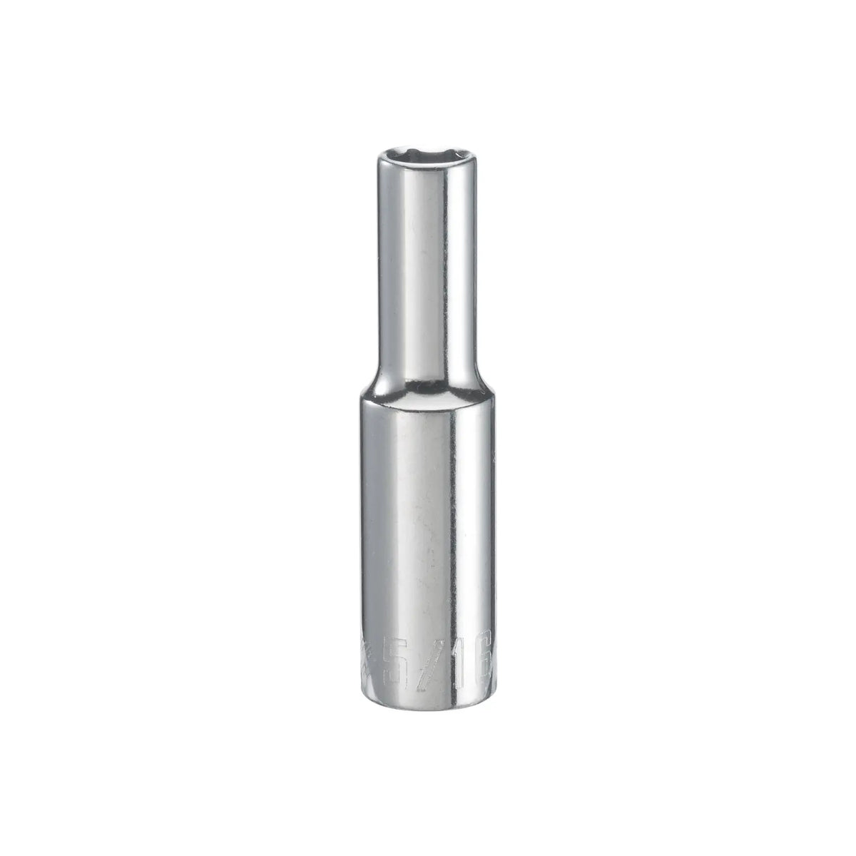Photo of Craftsman CMMT23145 chrome deep socket, photographed upright on white background, tool accessory.