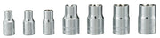Photo of Craftsman socket set CMMT34570, seven silver sockets lined up, front angle, on white background.