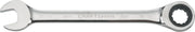 Photo of Craftsman CMMT38961 ratcheting combination wrench, chrome finish, straight top view on white background.