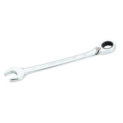 A chrome CRAFTSMAN combination wrench with an open end and a ratcheting box end, shown on a white background.