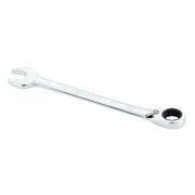 A silver Craftsman combination wrench with an open-end on one side and a ratcheting closed-end on the other, displayed on a white background.