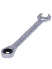 Craftsman CMMT42576 ratcheting combination wrench, silver finish, angled on white background.