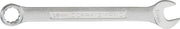 Photo of CRAFTSMAN 15mm combination wrench CMMT42919, silver finish, open-end and box-end, side view on white background.