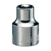 Craftsman chrome 1/4-inch socket, SKU CMMT42999, front angle on white background.