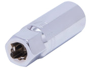 Craftsman chrome socket, CMMT43324, close-up angled view on white background.