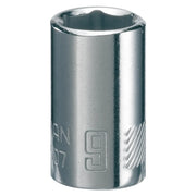 Photo of Craftsman socket CMMT43507, chrome finish, 9mm, tool category, front angle on white background.