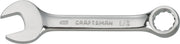 Photo of Craftsman CMMT44105 chrome combination wrench, 1/2 inch, flat view on white background.