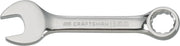 Photo of Craftsman CMMT44117 combination wrench, polished chrome finish, shown from side on white background.