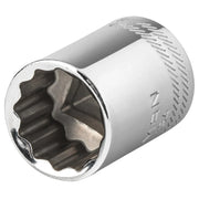 Craftsman chrome socket, twelve-point design, close-up photo, CMMT44334.