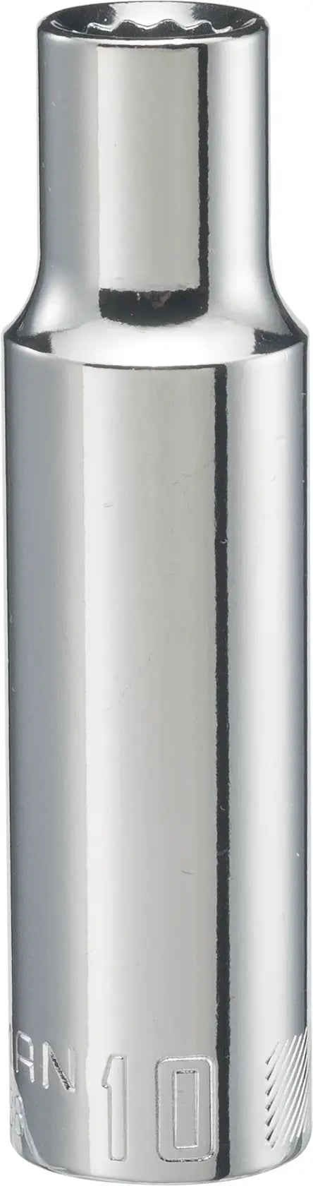 Photo of Craftsman chrome deep socket, SKU CMMT44438, shown upright on white background.