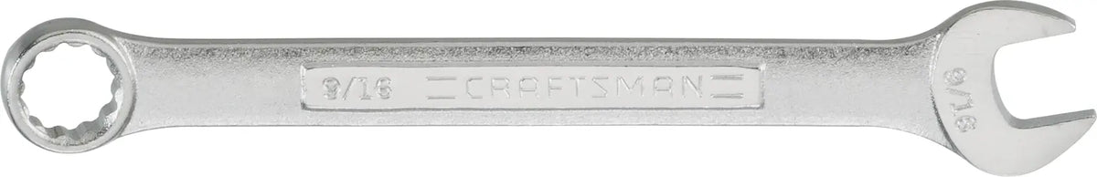 Craftsman CMMT44696 combination wrench, silver, 3/16 inch, top angle on white background.
