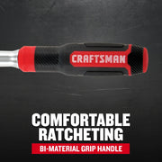 Photo of Craftsman ratchet wrench handle with bi-material grip, black and red, SKU CMMT86000.