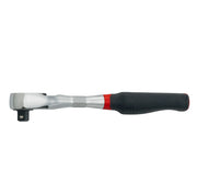 Photo of Craftsman ratchet wrench CMMT86324V with black and red handle, side view on white background.