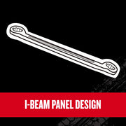 CRAFTSMAN box-end wrench graphic highlighting I-beam panel design, SKU CMMT87400V.