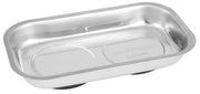 Photo of CRAFTSMAN magnetic parts tray, SKU CMMT98286, rectangular stainless steel, angled on white background.